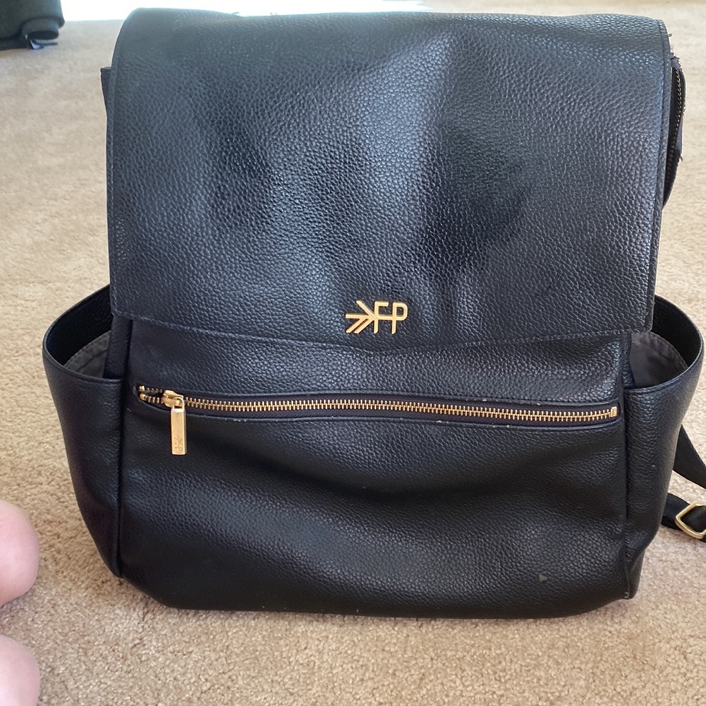 Freshly Picked / Leather Diaper Bag / Black